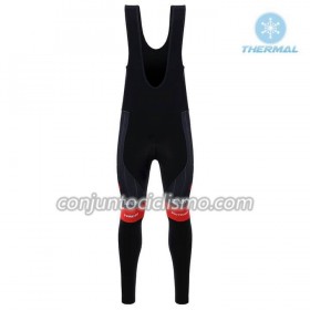 Conjunto Maillot + Culotte largo con tirantes Invierno Termico 2018 Trek-Segafredo N002